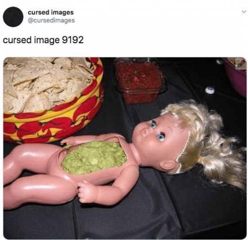 Are they * looks closer* ARE THEY EATING GUACAMOLE OUT OF A BABIES STOMACH?!!