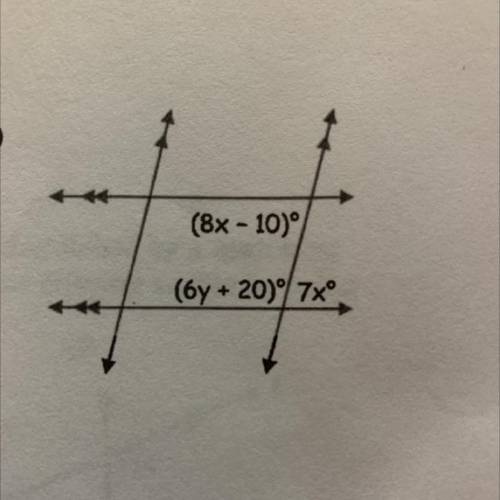 22)
Find x and y in each figure.