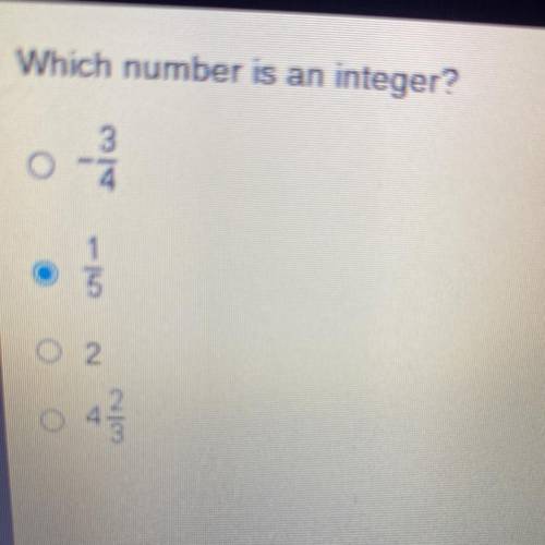 WHIch number is an integer