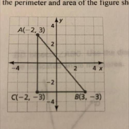 Find the perimeter and area of the figure shown.
9.