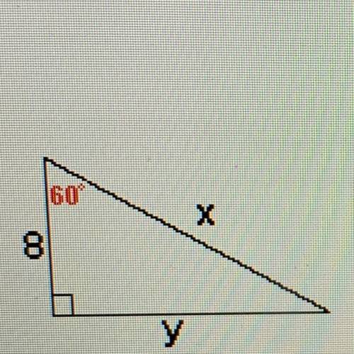 Use special right triangles to solve for the exact value of x.

A.4 
B.9 
C.16