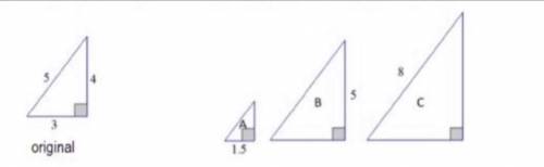 PLEASE HELP I’ll give brainliest!

7. What is the similarity ratio of triangle C to the origin