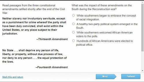What was the impact of these amendments on the South during the Reconstruction era?