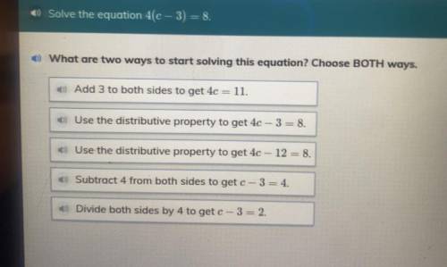 What are two ways to start solving this equation? Choose BOTH ways.