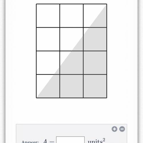 The grid you see below is in the shape of a rectangle. What is the area, in square units, of the sh