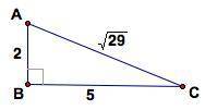Determine the sine of ∠C. ANSWER THIS CORRECTLY A)2/29,29B)2/5 C)5/29,29 D) 5/2