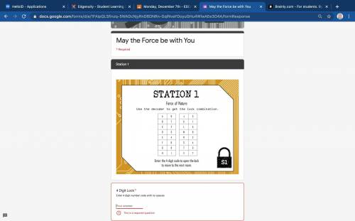 May the Force be with You
4 Digit Lock *
Enter 4 digit number code with no spaces