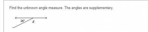 Help please.... Find the unknown angle measure. The angles are supplementary.