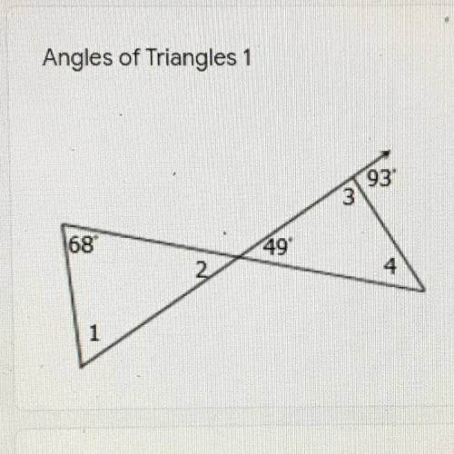 What are the measurements of angles 1,2,3,4 ?