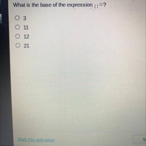 What is the base of the expression