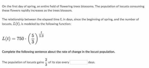 On the first day of spring, an entire field of flowering trees blossoms. The population of locusts