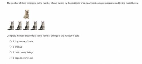 The number of dogs compared to the number of cats owned by the residents of an apartment complex is