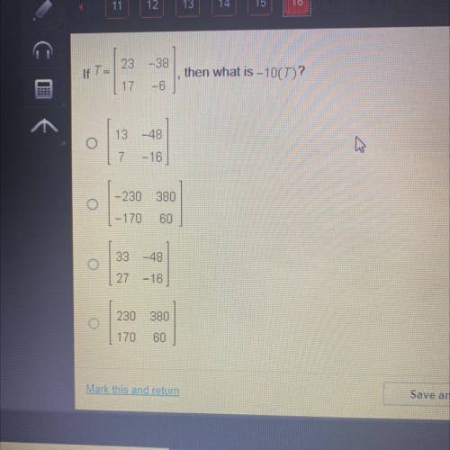 PLEASE HELP ;-; If T=[23 -38 17 -6] then what is -10(T)?