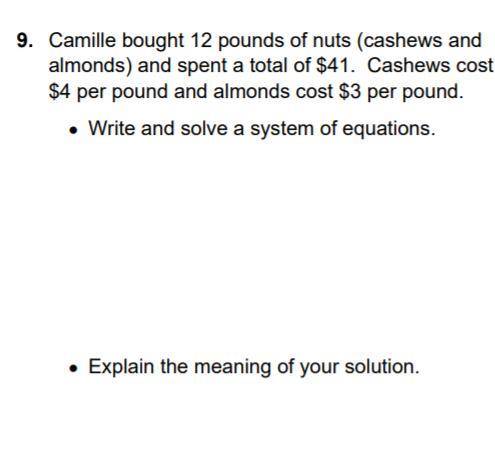 I have this question on Systems of Equations that I can't make sense of.