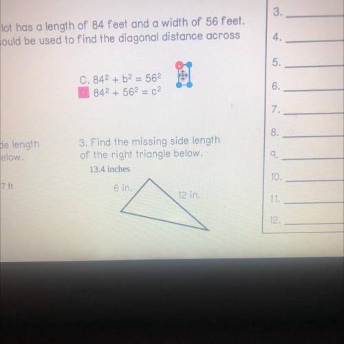 Can someone tell me these answers . Pythagorean theorem btw