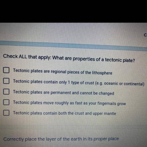 What are properties of a tectonic plate ?? Plss help