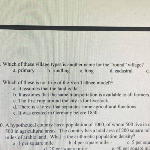 Hi! Would be awesome if you could answer this!! (Von Thunen model)
