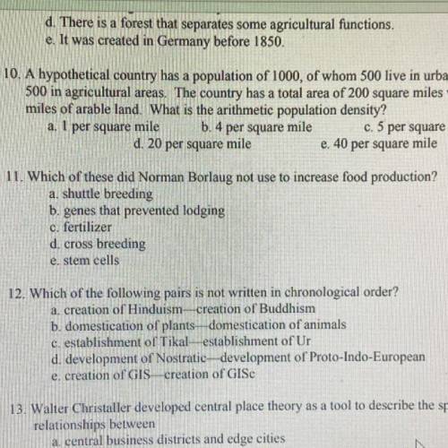 Looking for answers to 11 and 12!! Thanks so much :).