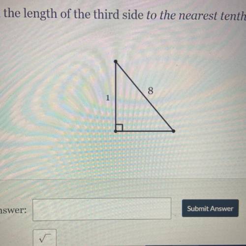Find the length of the third side to the nearest tenth.