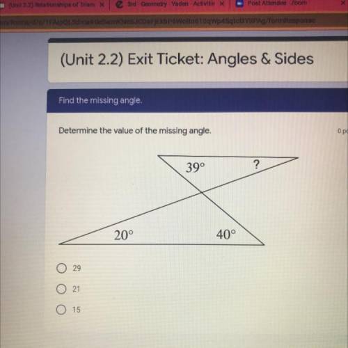 I need help i cant figure out the missing angle