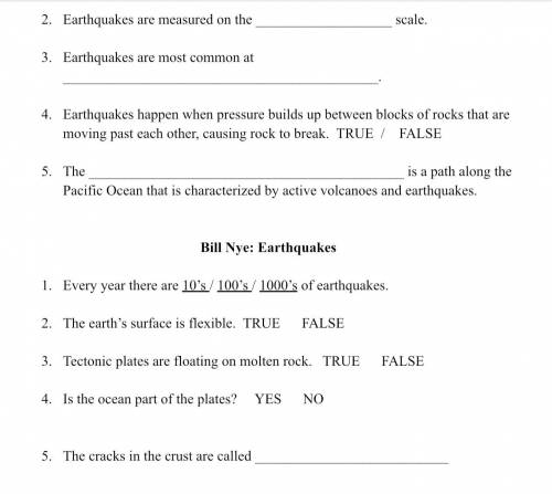 Answer these questions about earthquakes plzz.