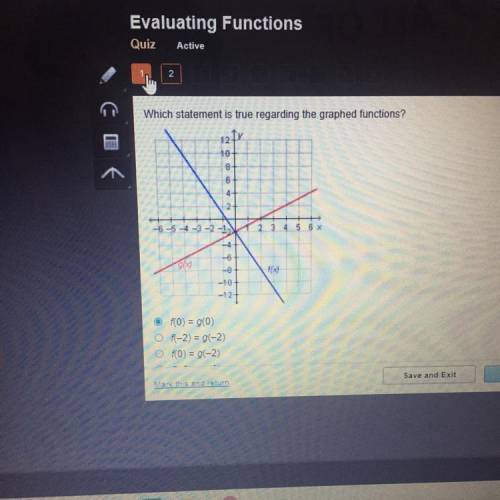 Answer rn pls

Which statement is true regarding the graphed functions?
12
12 13
FO
8
6
4
+
-6-5-4
