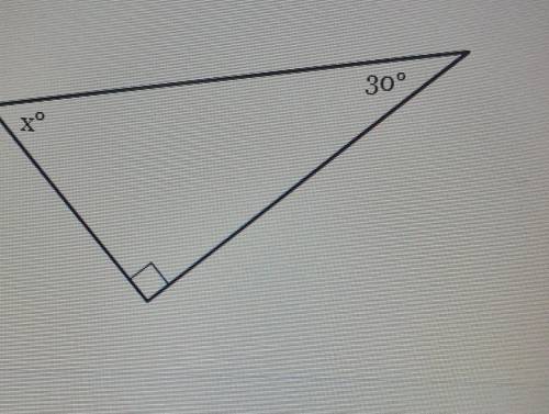 Fond the measure of x for this triangle