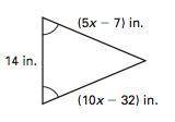 Given the triangle below, find the value of x and the perimeter of the triangle. PLZZZZZZZZZZZZZZZZ