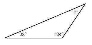 HELP

picture 1: What is the value of x? 
a. 11 b. 22 c. 33 d. 44
picture 2: what is the measure o