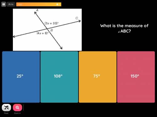 What is the measure of the angle ABC