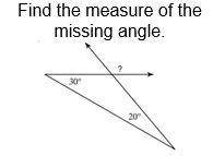 DUE IN 8 MINUTES
find the measure of the missing angle 
find the value of x