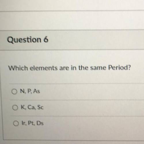 Which elements are in the same period?