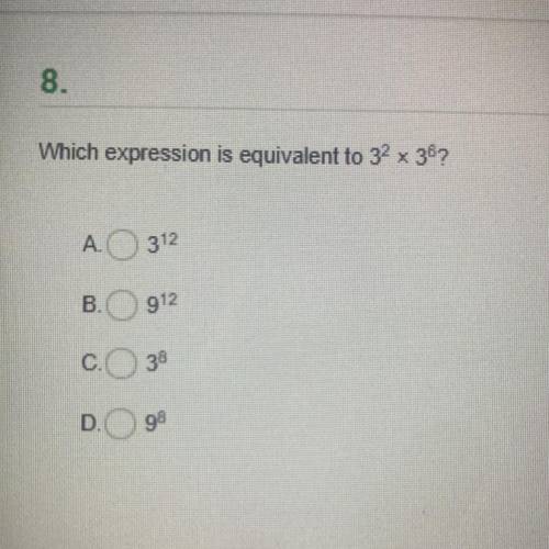 Which expression is equivalent to 32 x 36?