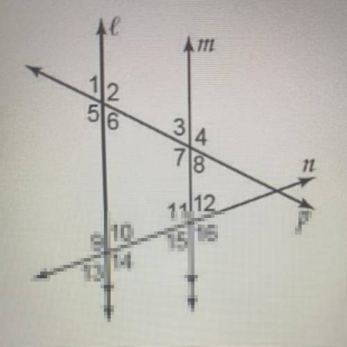 If m∠12=3x-4 and m∠10=2x+2, find the value of x.
Please show work.