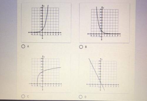 Which graph shows exponential decay?