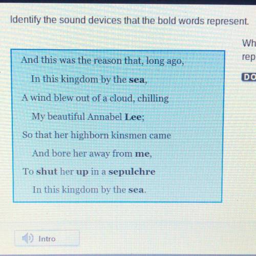 What sound device do sea, Lee, me, and sea
represent?