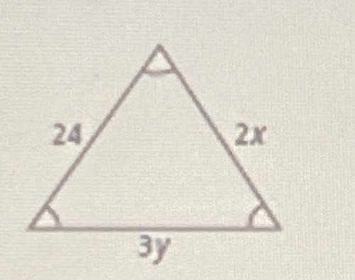 I really need help on this question.
the numbers are 
24, 3y, and 2x