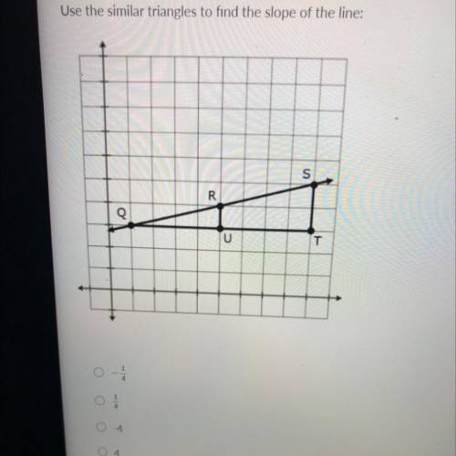 Use the similar triangles to find the slope on the lines??? Hello plzzz