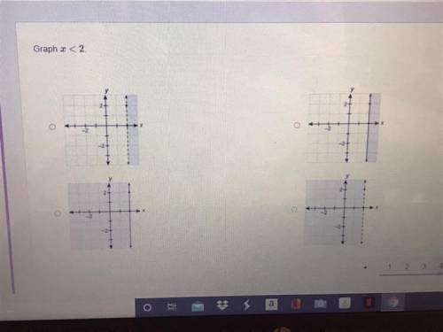Which graph would represent x<2 ??? please help me quick