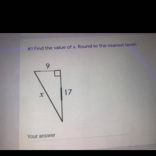 Find the value of x round to the nearest tenth FIRST ANSWER GETS BRAINIEST