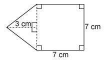 What is the area of this figure?
A: 38.5 cm²
B: 49 cm²
C: 59.5 cm²
D: 70 cm²