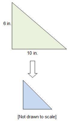 The diagram represents a reduction of a triangle by using a scale factor of 0.8.

What is the heig
