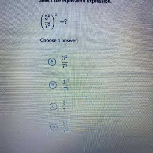 Select the equivalent expression