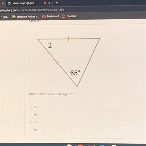 What is the measure of angle 2?