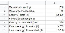 1. If the mass of the cannonball increases, and all other initial conditions stay the same, what wo
