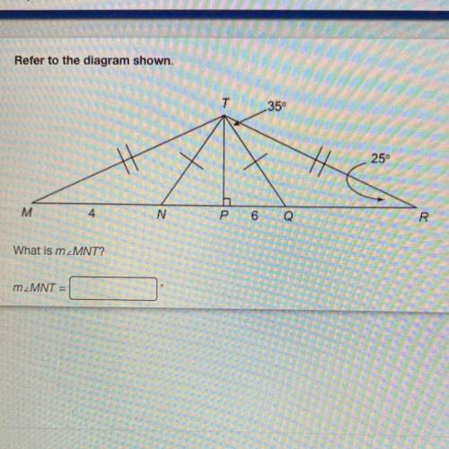 Referring to the diagram shown.
What is m
