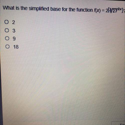 Please help 
what is the simplified base for the function in the picture above?