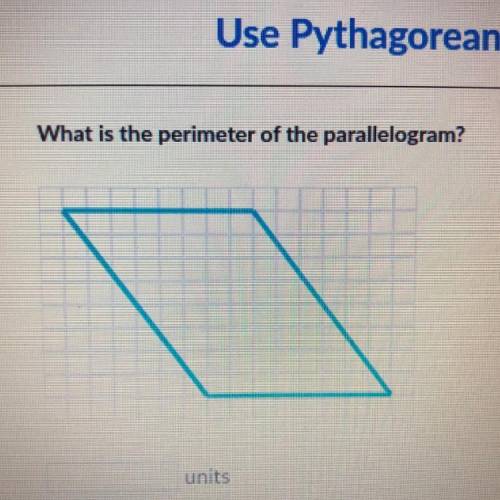 What is the perimeter of the parallelogram?
units