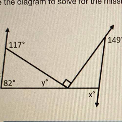For the diagram below find the missing values.