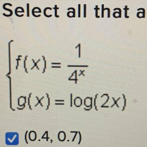 Please help Use technology to approximate the solution(s) to the system of e